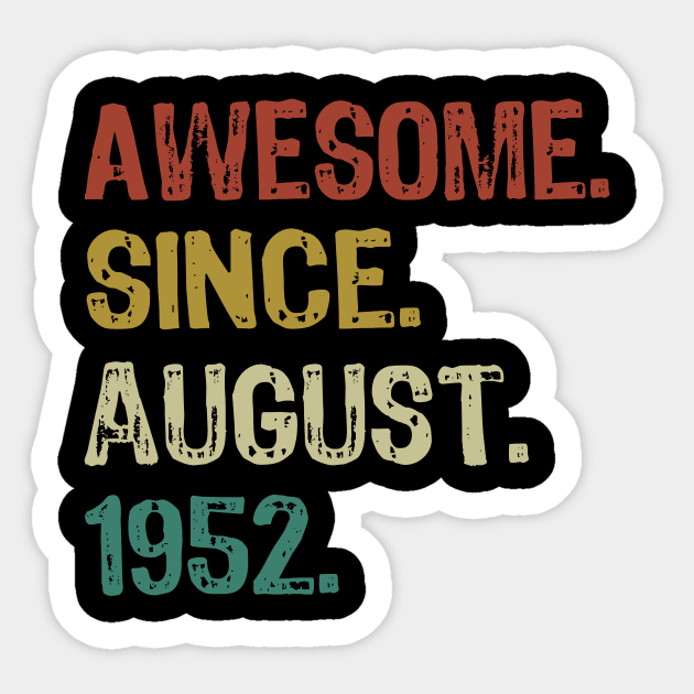 Born in August 1952 Sticker by Yasna